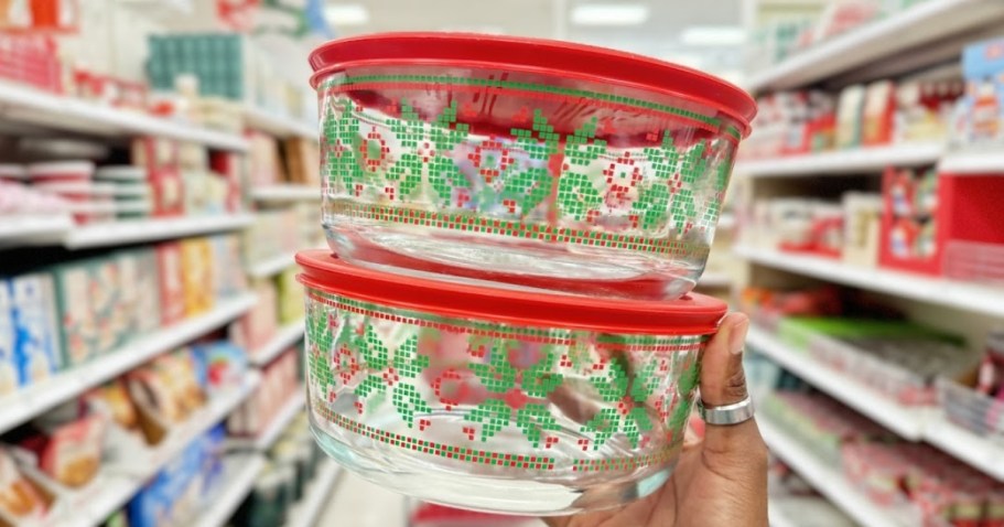 Christmas Sweater Pyrex Glass Food Storage Container Just $7.99 at Target!