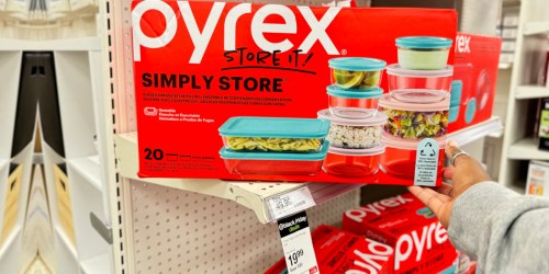 Pyrex 20-Piece Glass Storage Set ONLY $19.99 on Target.online (Reg. $50)