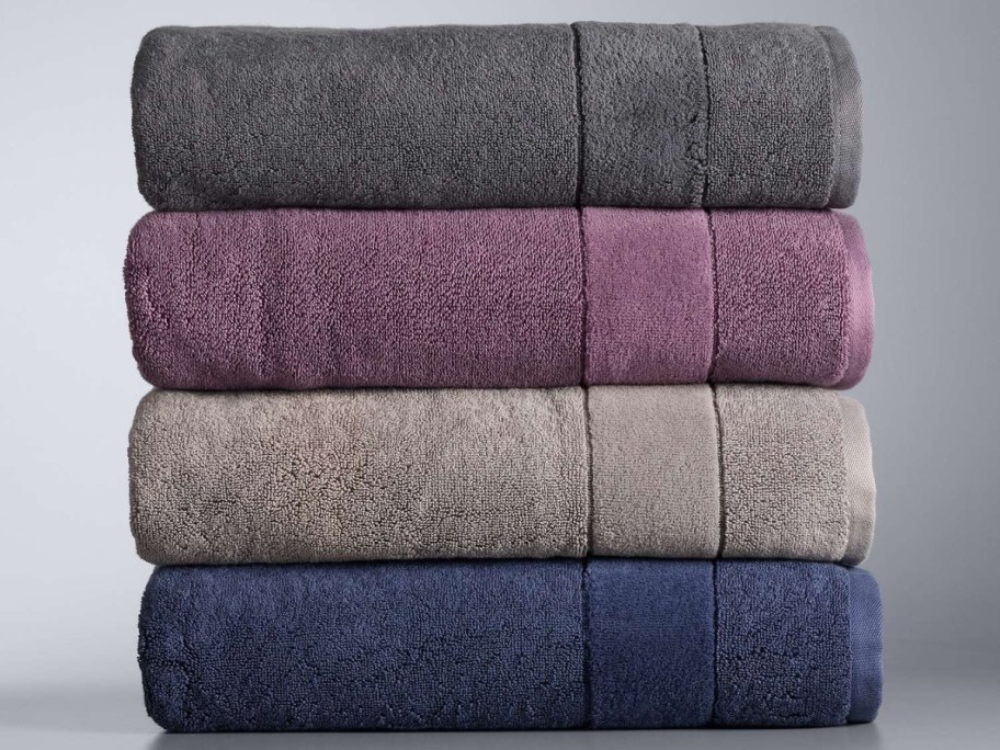 stack of Simply Vera Vera Wang Turkish Cotton Bath Towels