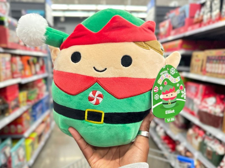 Squishmallows 8" Elliot the Elf in hand in store