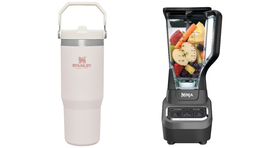 Stanley tumbler and ninja blender