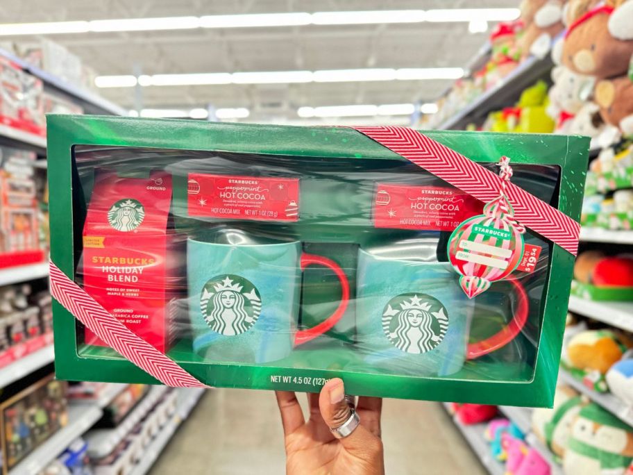 Starbucks 2-Mug Box Set in hand in store