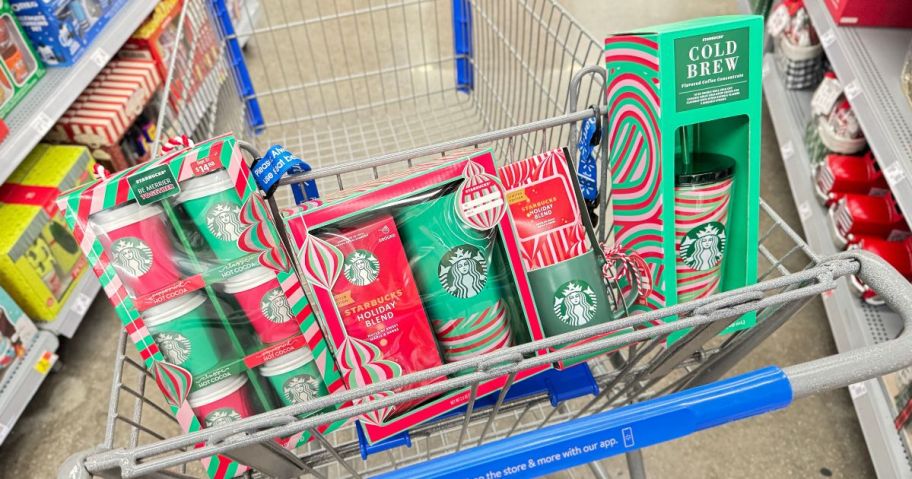 starbucks gift sets in cart in store