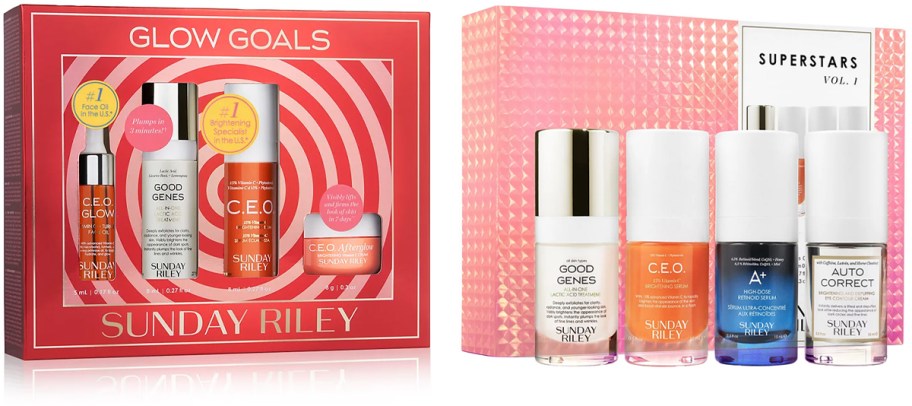 Sunday Riley 4-Pc. Glow Goals Skincare Set and 4-Pc. Superstars Set