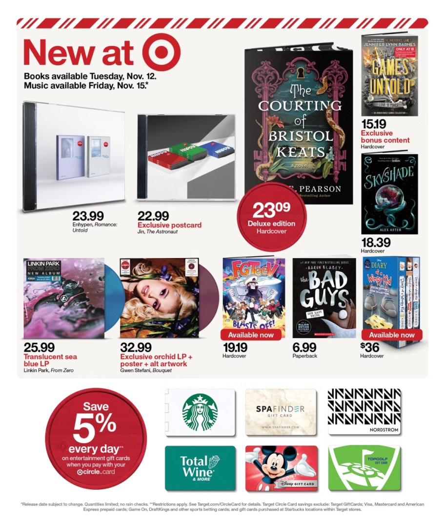 page from Target ad