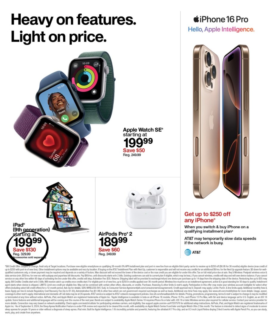 page from Target ad