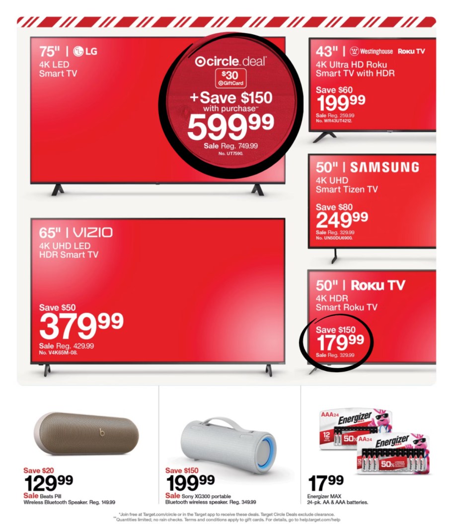 page from Target ad