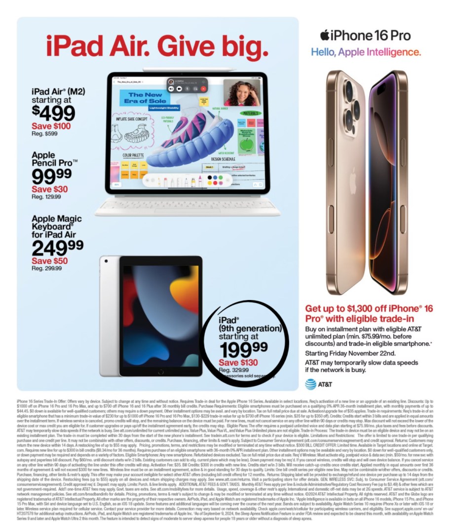 page from Target ad