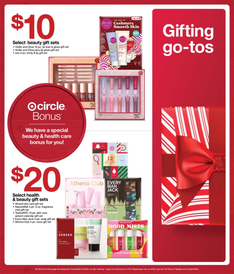 page from Target ad