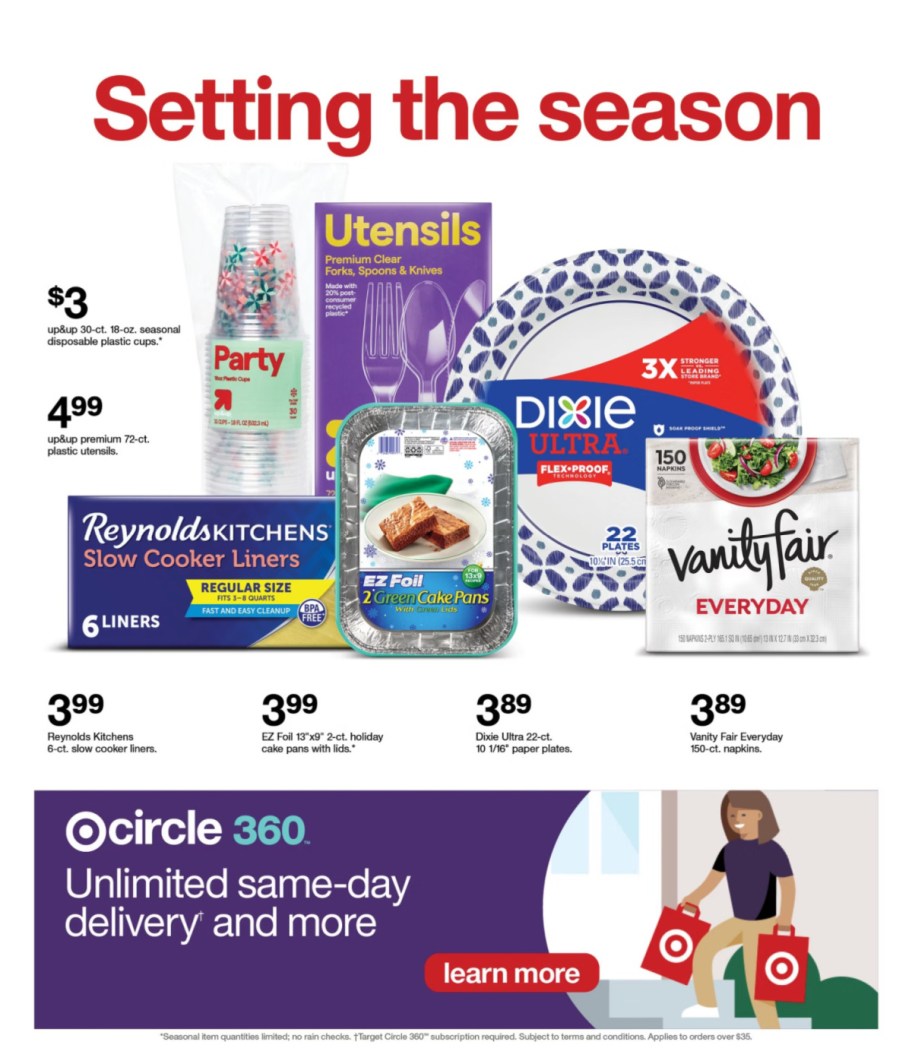 page from Target ad