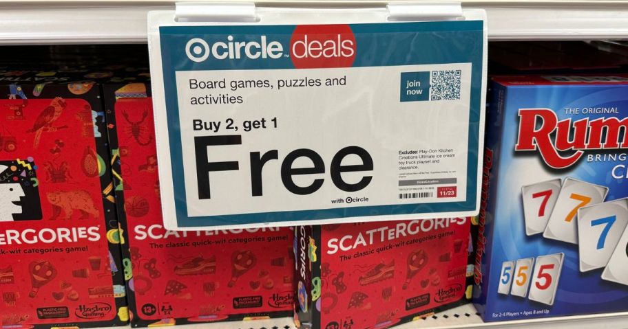 Target Buy 2 Get 1 Free Game Sale Sign