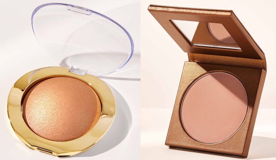 two opened tarte bronzers