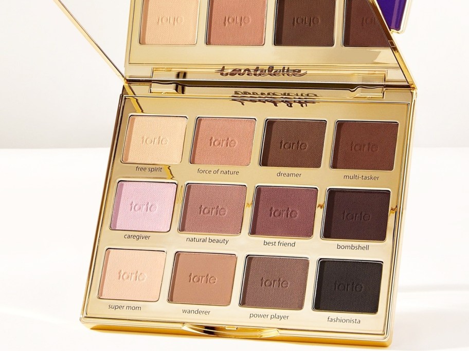 opened tarte eyeshadow palette