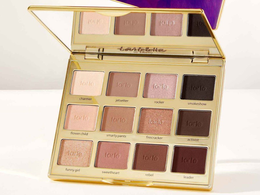 opened tarte eyeshadow palette