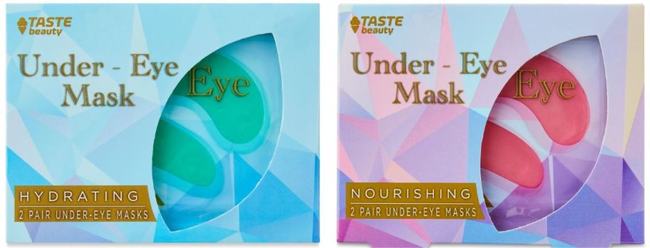 two boxes of under eye masks stock images