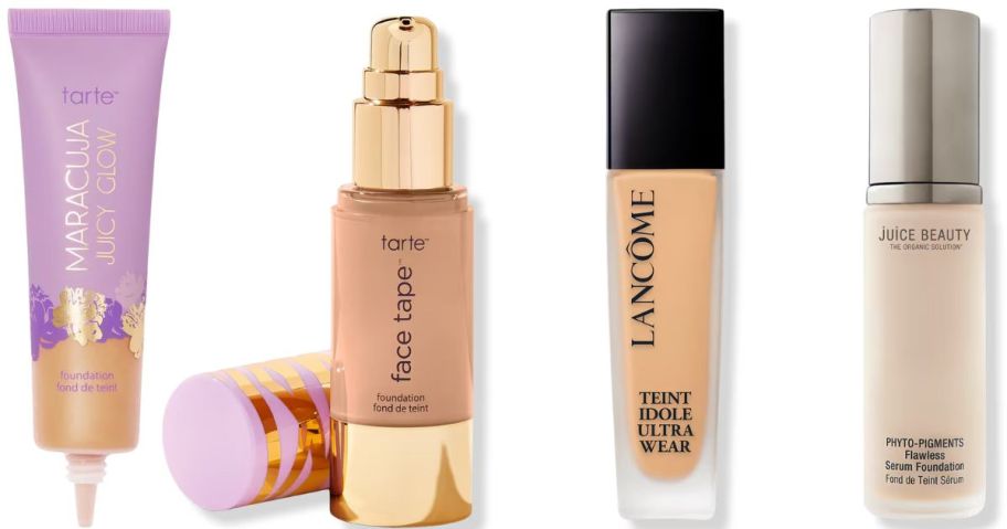 Stock images of Tarte, Lanonlinee and Juice Beauty Foundations