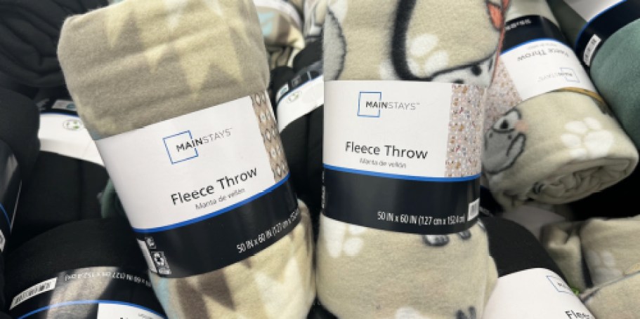 Mainstays Fleece Throw Blankets JUST $2.50 on Walmart.online | Great Donation Item!