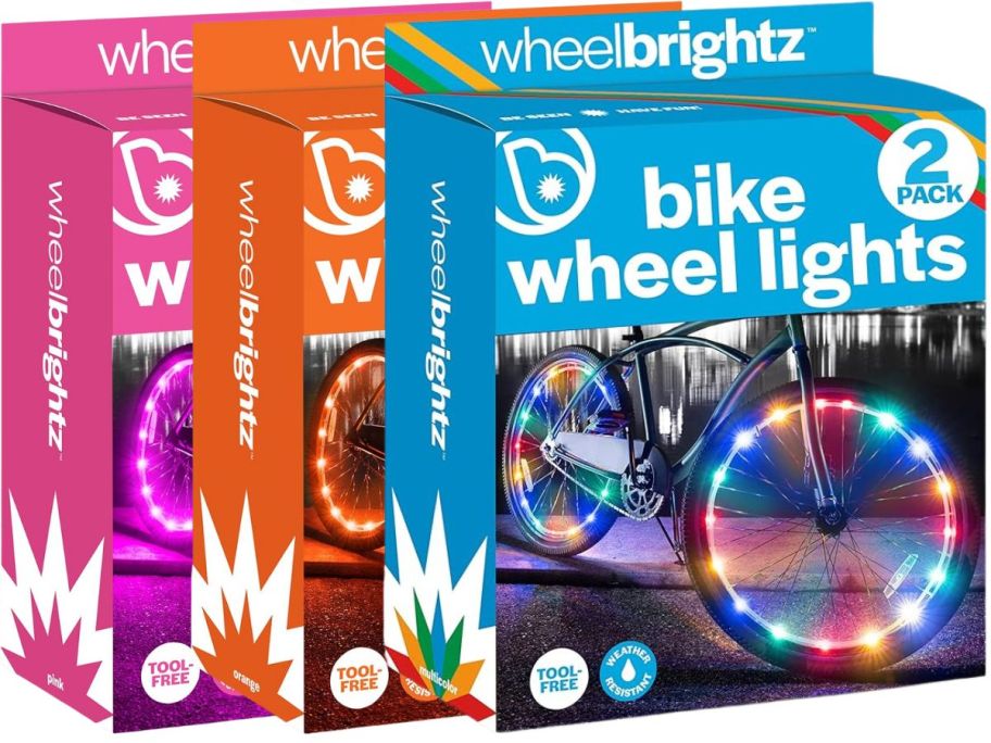 3 boxes of Wheelbrightz bike lights 2-Packs