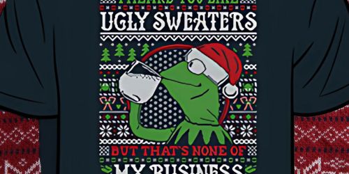 GO! Ugly Holiday Sweater Tees Only $8 Shipped | Die Hard, Christmas Story, Elf, & More!