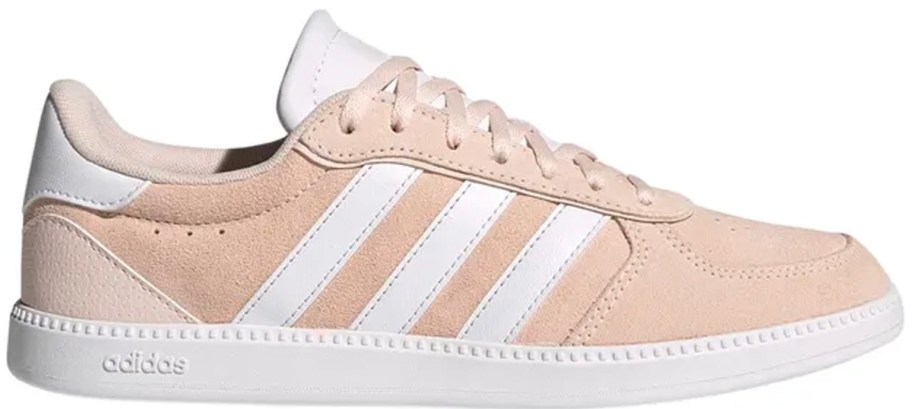 pink and white adidas shoe