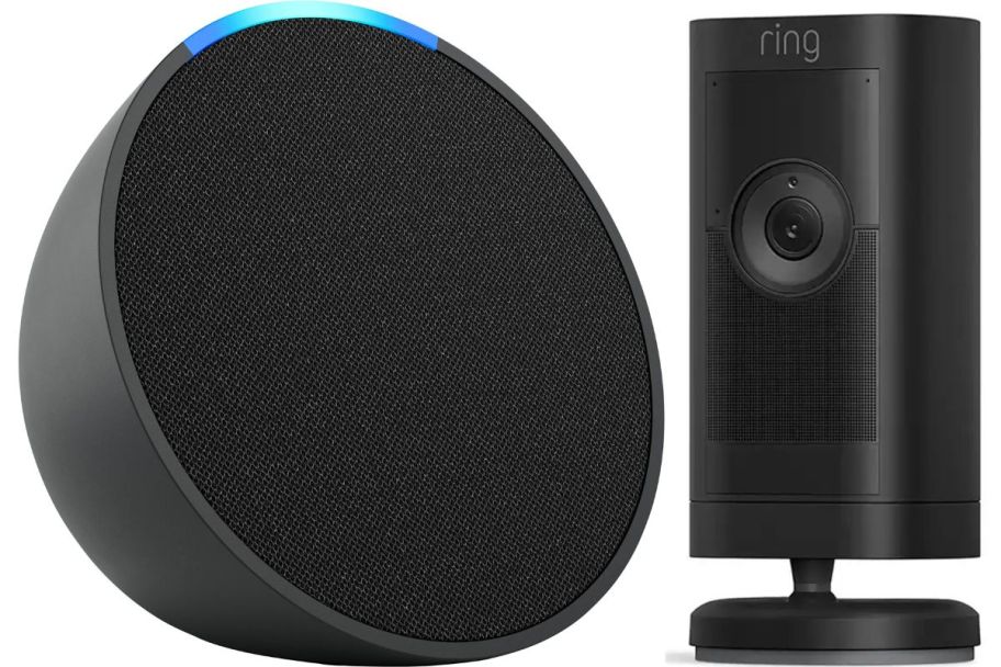 amazon echo dot and ring pop up camera