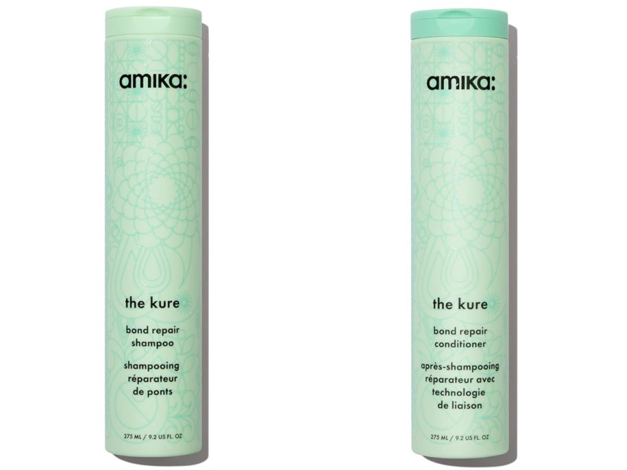 amika the kure bond repair shampoo and conditioner