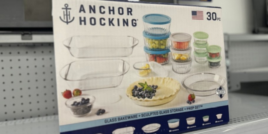 RUN! Anchor Hocking 30-Piece Glass Storage & Baking Set $20 on Walmart.online (Black Friday Deal)