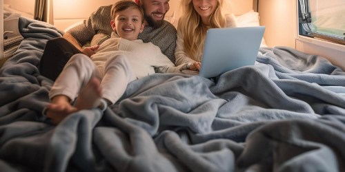 Family Size Blanket Only $25.49 Shipped on Amazon (Reg. $40) | Perfect for Movie Nights!