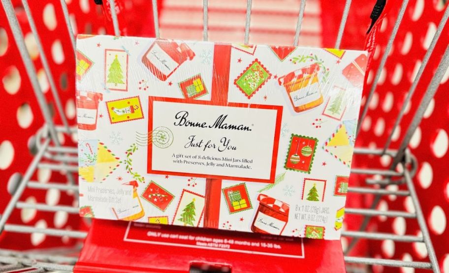 bonne maman gift set in a target shopping cart