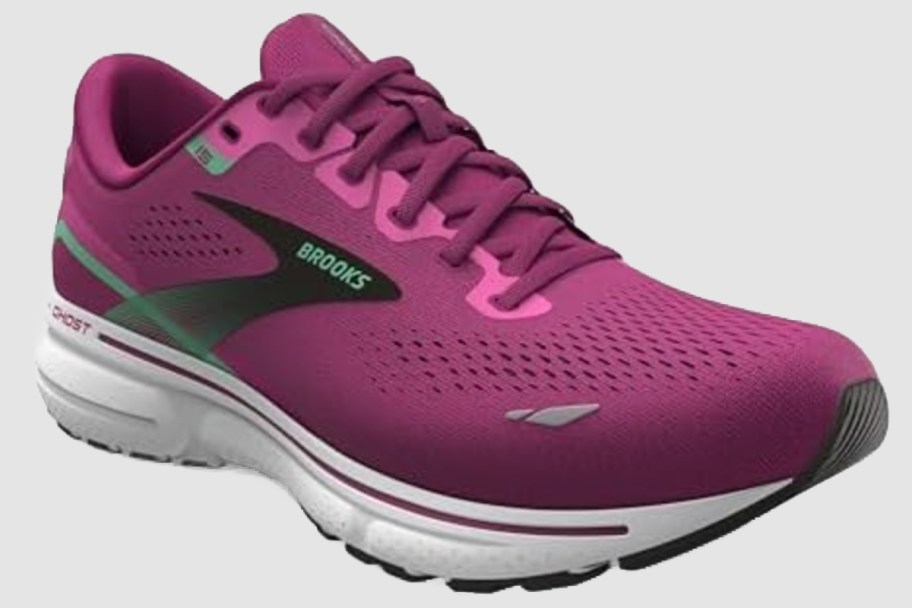 fuschia running shoes