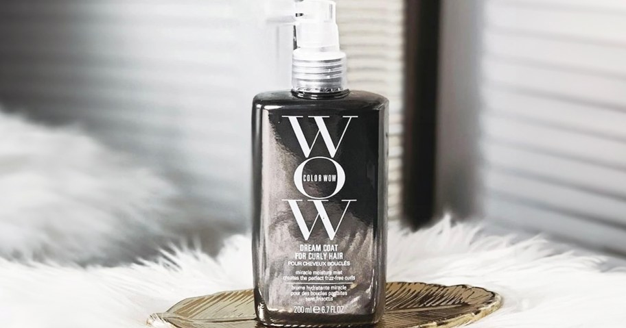 color wow curly hair product sitting on table