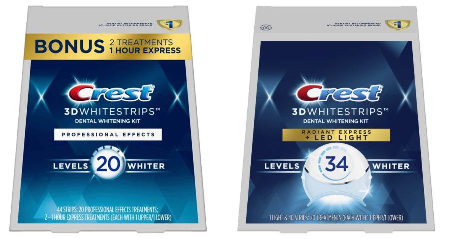 Crest 3D Whitestrips box stock images