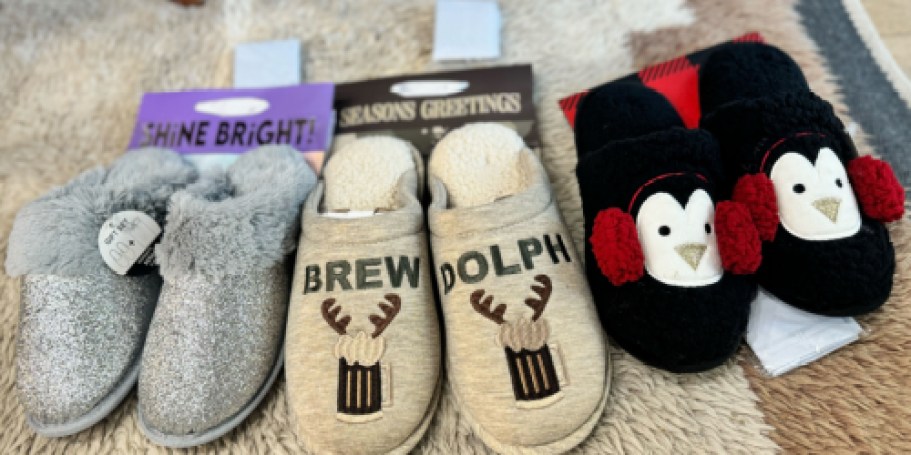 *HOT* Dearfoams Holiday Slippers Just $9.99, Includes Gift Bag & Tissue Paper!