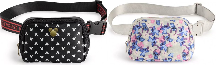disney minnie and lilo and stitch fanny packs 