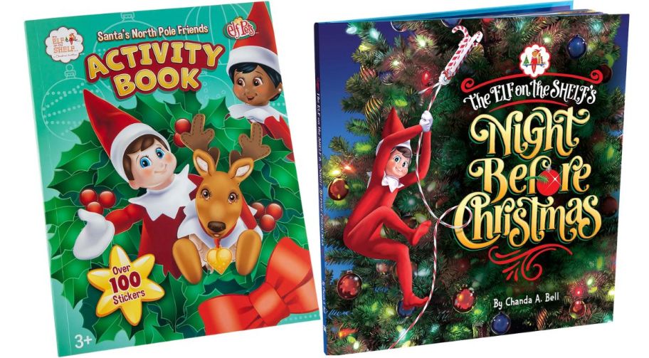 elf on the shelf activity books stock images