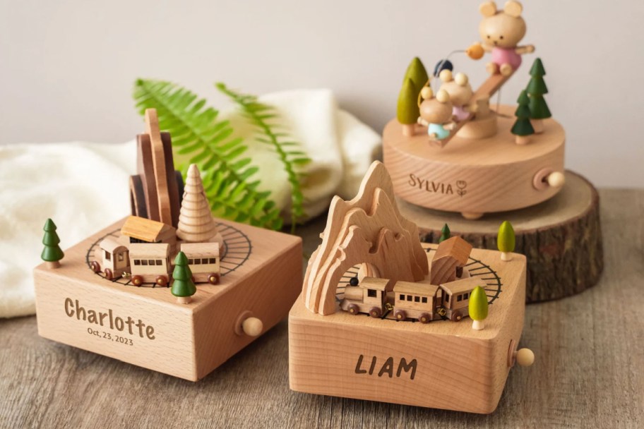 personalized wooden music box