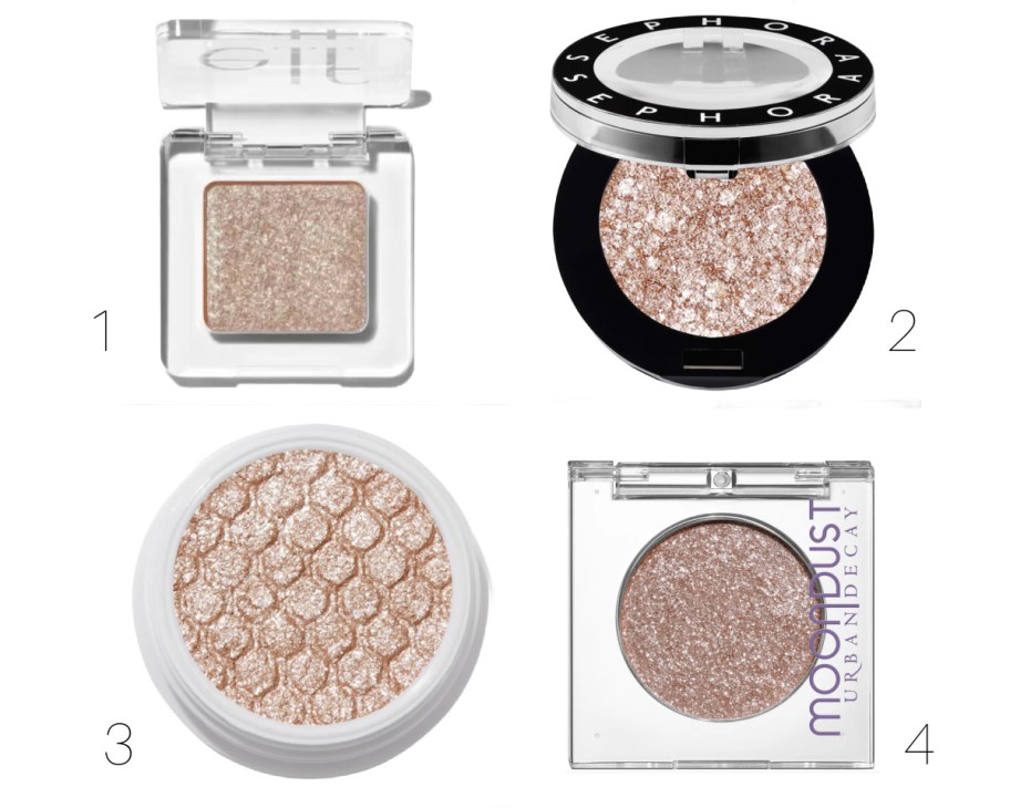 four nude shimmer eyeshadows