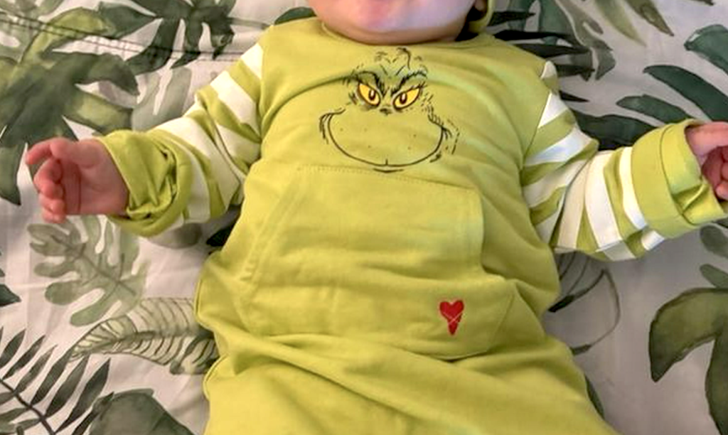 Grinch baby clothing