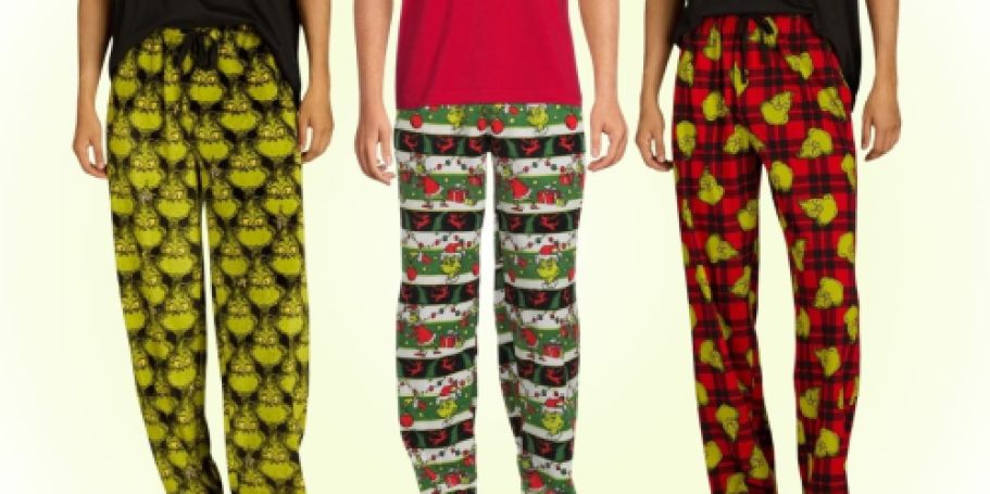 The Grinch Men’s Pajama Pants Just $7.98 on Walmart.online