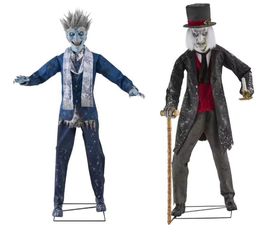 jack frost and scrooge animated figures