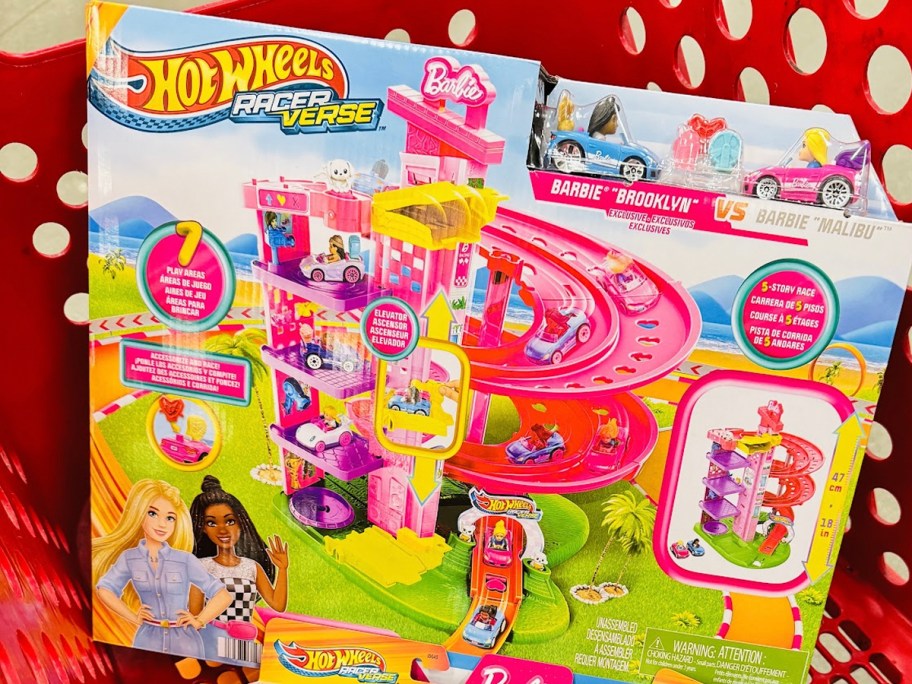 hot wheels barbie playset in shopping cart 