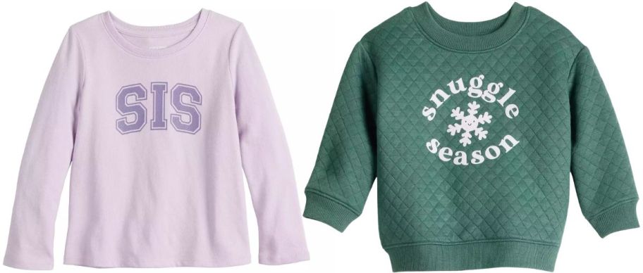 two kids long sleeve tops