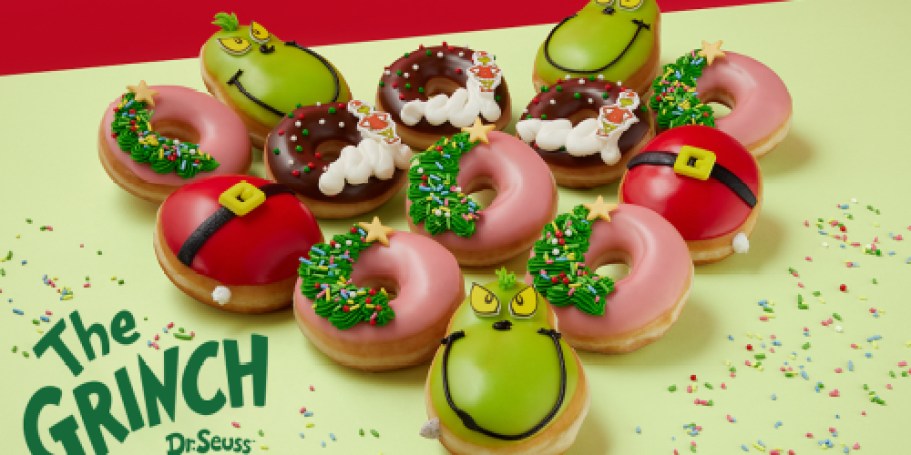 Christmas is Officially at Krispy Kreme – The Grinch Doughnut Collection is Here!