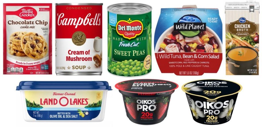 kroger mega sale items on white background