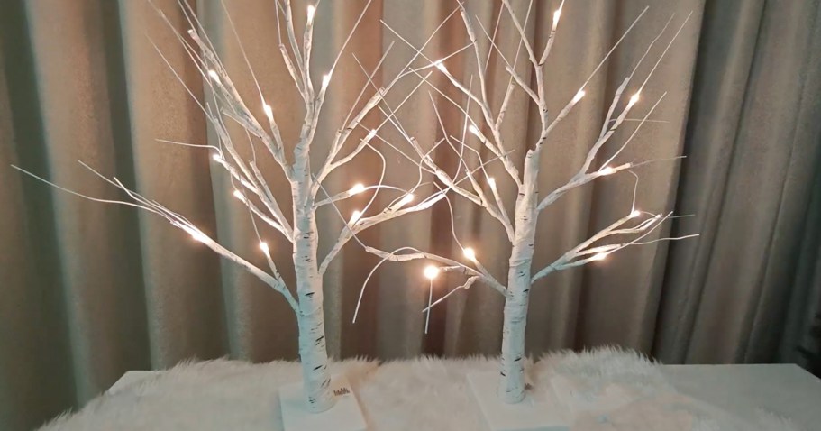 Smart Lighted Birch Trees 2-Pack Only $14.99 on Amazon (Reg. $30)