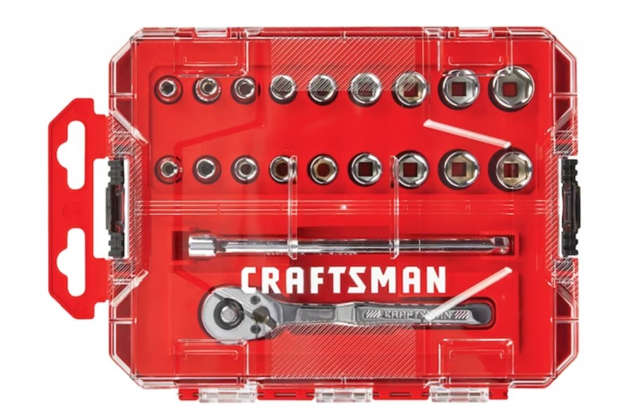 drill set in red case