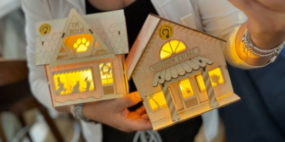 Michaels Wooden Pre-Lit Village Craft Houses Just $4.99 (Check Out How Lina Customized Hers!)