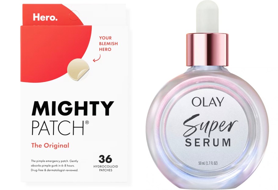 mighty patch pack and olay super serum