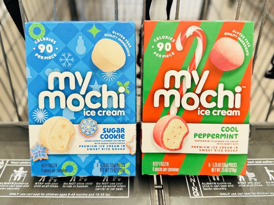 two boxes of my mochi ice cream in shopping cart 