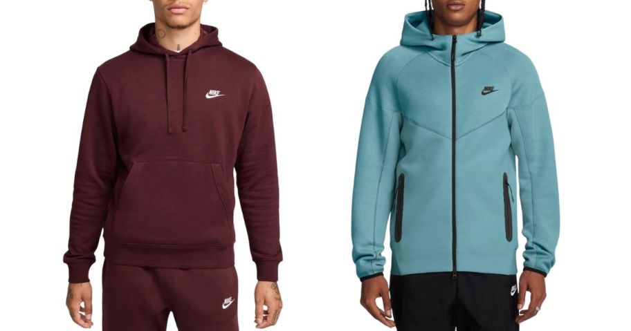 two men wearing nike clothing